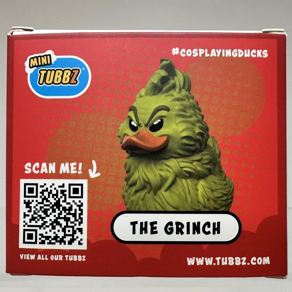 Mini Tubbz THE GRINCH Costume Rubber Duck Cosplayingducks Dr Seuss Numskull JEEP - Picture 3 of 8